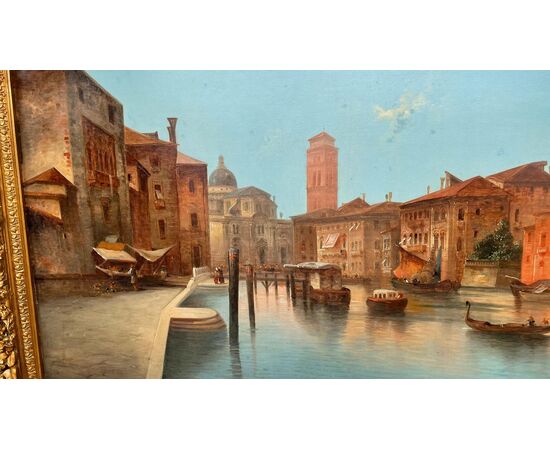 Dipinto raff. Venezia di Karl Kaufmann (1843 - 1905)